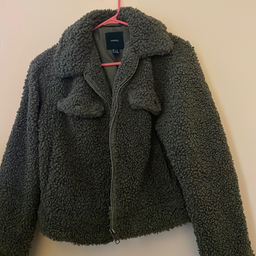 Forever 21 dark green coat